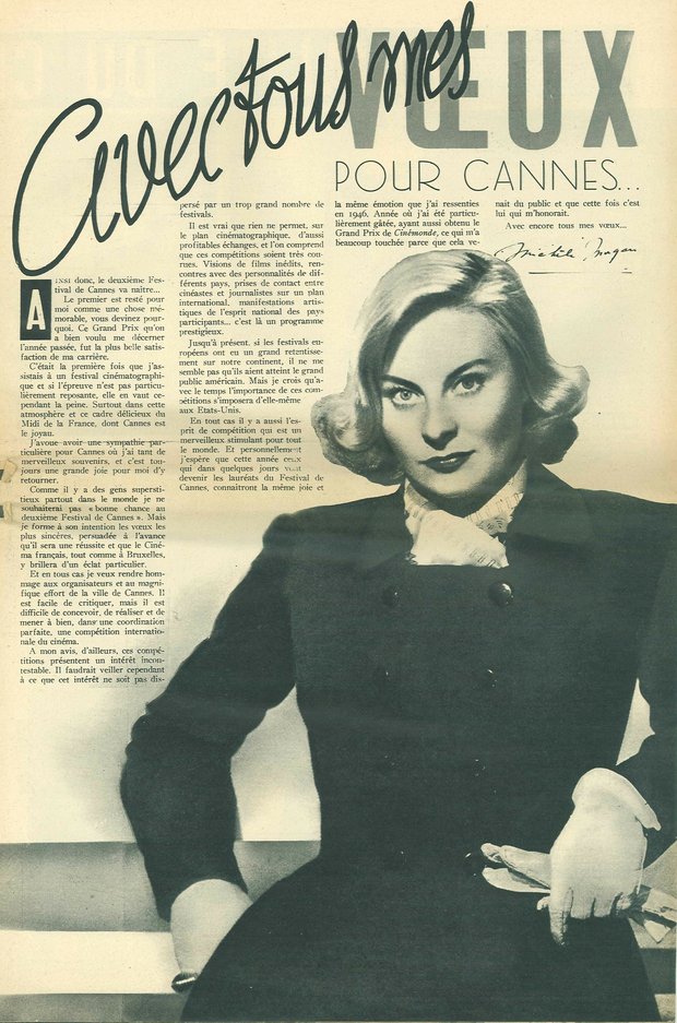 Michèle Morgan vous adresse ses meilleurs voeux