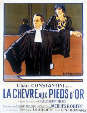 Affiche du film muet La chèvre aux pieds d'or Affiche du film muet La chèvre aux pieds d'or