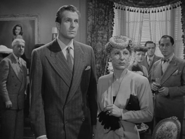 Vincent Price et Judith Anderson dans le film noir Laura (1944) d'Otto Preminger Vincent Price et Judith Anderson dans le film noir Laura (1944) d'Otto Preminger