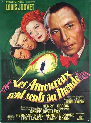Affiche du film Les amoureux sont seuls au monde (1948) de Henri Decoin