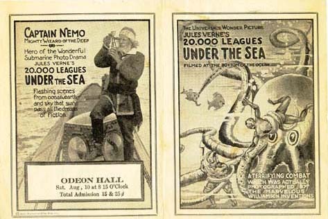 Affiche du film 20 000 Leagues Under the Sea (20 000 lieues sous les mers, 1916) de Stuart Paton