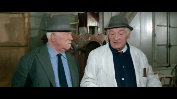 Jean Gabin et Jean Tissier dans le film Le jardinier d'Argenteuil (1966) de Jean-Paul Le Chanois