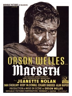 Affiche du film Macbeth, d'Orson Welles Affiche du film Macbeth, d'Orson Welles