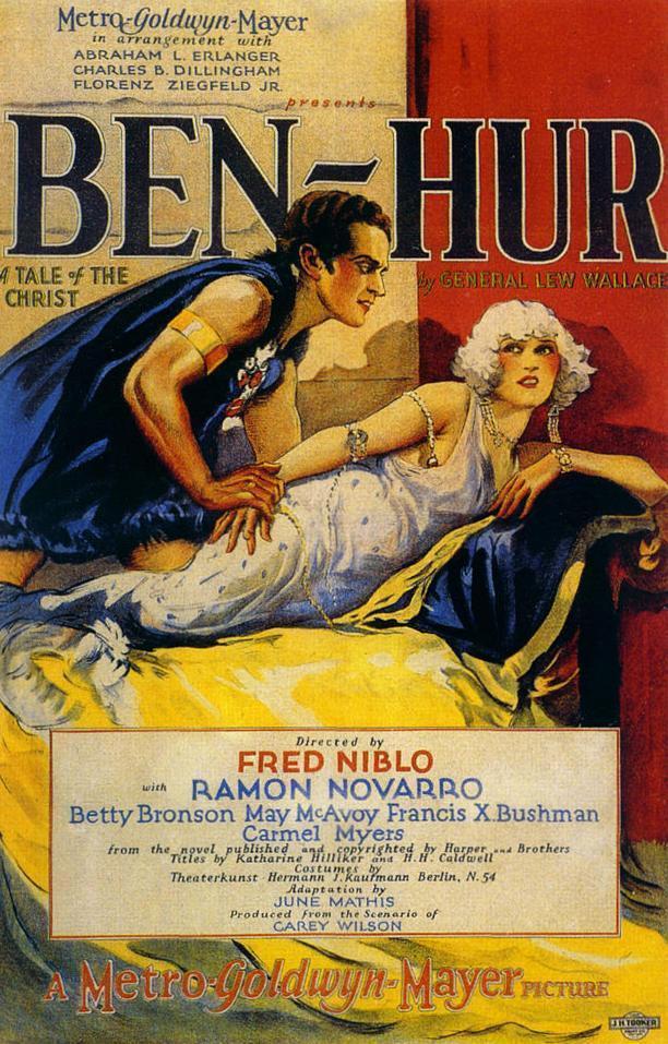 Affiche du film muet Ben-Hur, de Fred Niblo Affiche du film muet Ben-Hur, de Fred Niblo