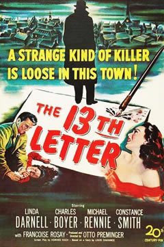Affiche du film The 13th letter Affiche du film The 13th letter