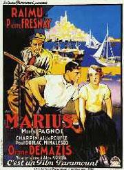 Affiche du film Marius, d'après Marcel Pagnol, avec notamment Orane Demazis (1894/1991)