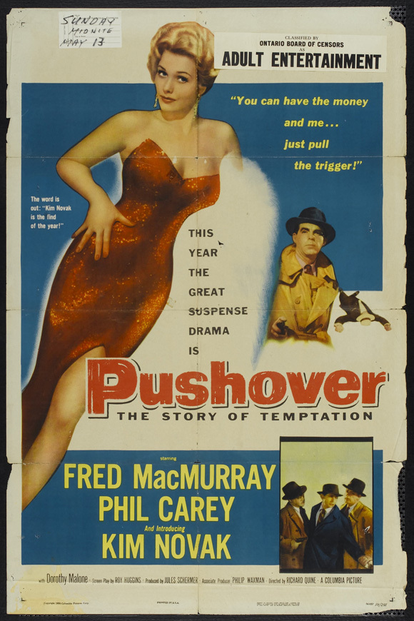 Affiche du film Pushover (Du plomb pour l'inspecteur, 1954) de Richard Quine Affiche du film Pushover (Du plomb pour l'inspecteur, 1954) de Richard Quine