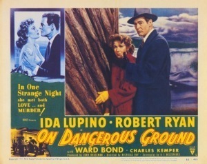 Affiche du film On dangerous ground (La maison dans l'ombre) de Nicholas Ray Affiche du film On dangerous ground (La maison dans l'ombre) de Nicholas Ray
