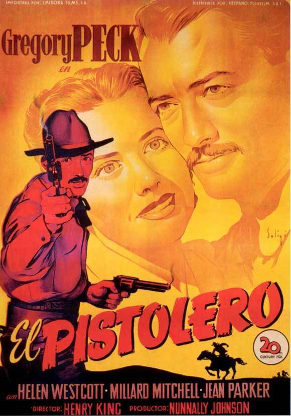 Affiche du film The gunfighter (La cible humaine) de Henry King Affiche du film The gunfighter (La cible humaine) de Henry King
