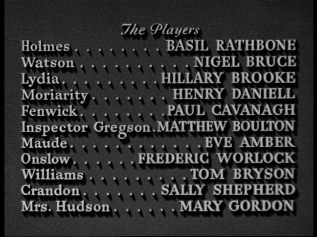 Générique du film The woman in green (La femme en vert, 1945) Générique du film The woman in green (La femme en vert, 1945)