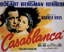 Affiche du film Casablanca avec Humphrey Bogart et Ingrid Bergman