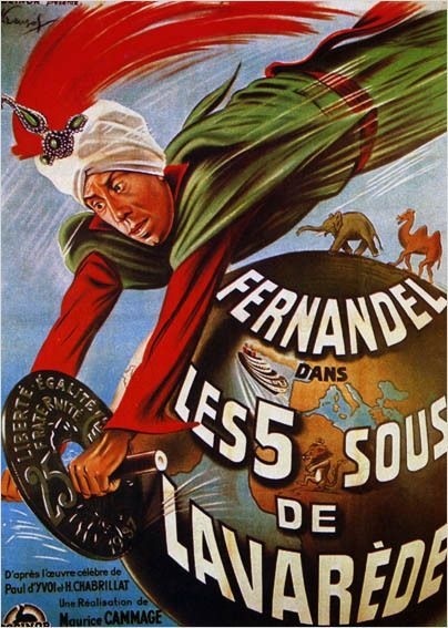 Affiche du film Les cinq sous de Lavarède (1939) de Maurice Cammage Affiche du film Les cinq sous de Lavarède (1939) de Maurice Cammage