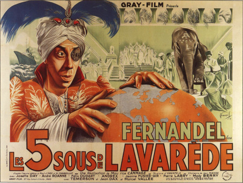 Affiche du film Les cinq sous de Lavarède (1939) de Maurice Cammage Affiche du film Les cinq sous de Lavarède (1939) de Maurice Cammage