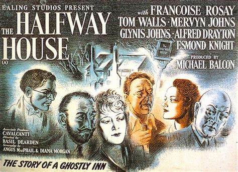 Affiche du film britannique The halfway house (L'auberge fantôme, 1944) de Basil Dearden Affiche du film britannique The halfway house (L'auberge fantôme, 1944) de Basil Dearden