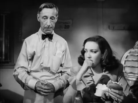 Linda Darnell et Percy Kilbride dans le film policier Fallen angel (Crime passionnel, 1945) d'Otto Preminger Linda Darnell et Percy Kilbride dans le film policier Fallen angel (Crime passionnel, 1945) d'Otto Preminger