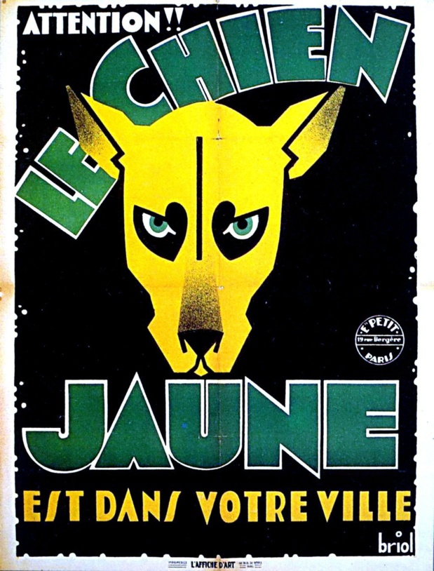 Affiche du film Le chien jaune (1932) de Jean Tarride Affiche du film Le chien jaune (1932) de Jean Tarride