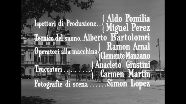 Générique du film Malinconico autunno (1958) de Raffaello Matarazzo Générique du film Malinconico autunno (1958) de Raffaello Matarazzo