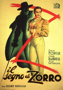 Affiche espagnole du film Le signe de Zorro