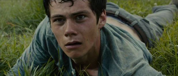 Dylan O'Brien dans le film The Maze Runner (Le labyrinthe, 2014) de Wes Ball Dylan O'Brien dans le film The Maze Runner (Le labyrinthe, 2014) de Wes Ball