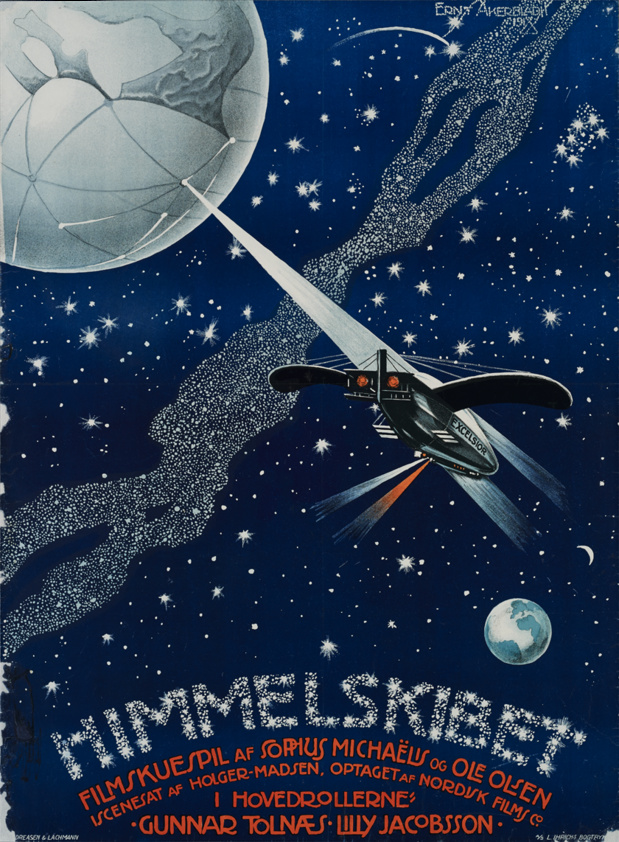 Affiche du film Himmelskibet (Le vaisseau du ciel, 1918) de Holger-Madsen Affiche du film Himmelskibet (Le vaisseau du ciel, 1918) de Holger-Madsen