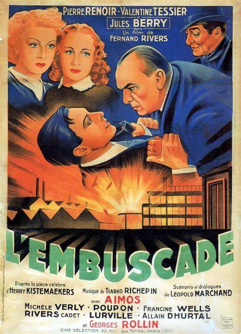 Affiche du film L'embuscade (1941) de Fernand Rivers Affiche du film L'embuscade (1941) de Fernand Rivers