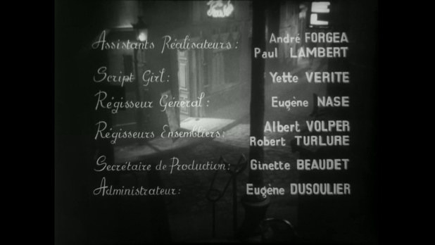 Générique du film Pétrus (1946) de Marc Allégret