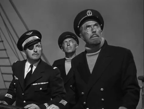 Claude Rains, Konstantin Shayne et Victor Francen dans le film américain Passage to Marseille (Passage pour Marseille, 1944) de Michael Curtiz