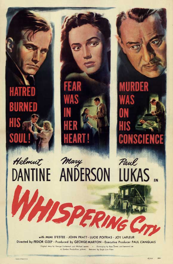 Affiche du film Whispering City (1947) de Fedor Ozep Affiche du film Whispering City (1947) de Fedor Ozep