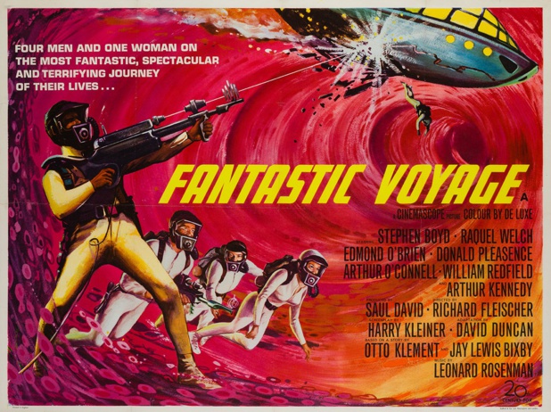 Affiche du film de science-fiction Fantastic voyage (Le voyage fantastique, 1966) de Richard Fleischer
