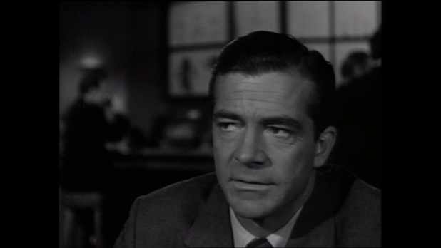 Dana Andrews dans le film policier américain While the city sleeps (La cinquième victime, 1956) de Fritz Lang
