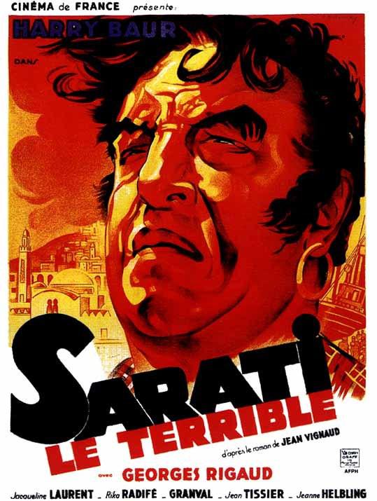 Affiche du film Sarati le terrible (1937) d'André Hugon Affiche du film Sarati le terrible (1937) d'André Hugon