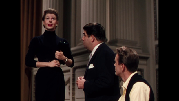 Helen Wood, Kurt Kasznar et Gower Champion  dans le film musical américain Give a girl a break (Donnez-lui une chance, 1954) de Stanley Donen