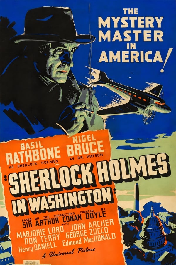 Affiche du film Sherlock Holmes in Washington (Sherlock Holmes à Washington, 1943) de Roy William Neill