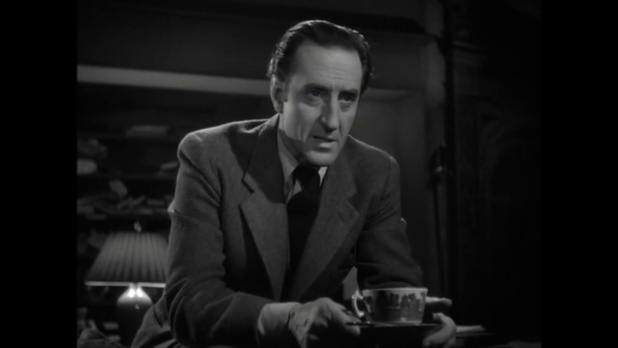 Basil Rathbone dans The woman in green (La femme en vert, 1945) de Roy William Neill