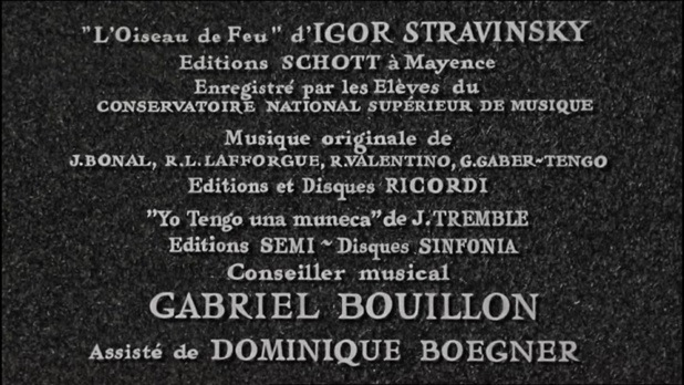Générique du film La vérité (1960) de Henri-Georges Clouzot