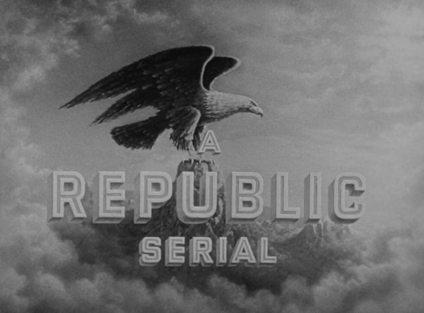 Logo de la Republic dans le générique du serial américain Panther girl of the Kongo (1955) de Franklin Adreon
