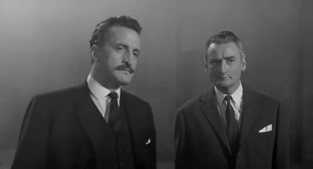 George C. Scott et Jacques Roux dans le film The list of Adrian Messenger (Le dernier de la liste, 1963) de John Huston