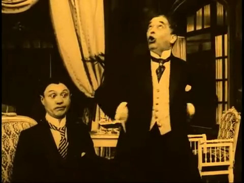 Monsieur Senga et Raoul Villot dans Le paradis (1914) de Gaston Leprieur