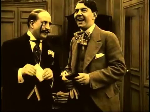 Monsieur Lorin et monsieur Etchepare dans la comédie vaudevillesque muette Le paradis (1914) de Gaston Leprieur Monsieur Lorin et monsieur Etchepare dans la comédie vaudevillesque muette Le paradis (1914) de Gaston Leprieur