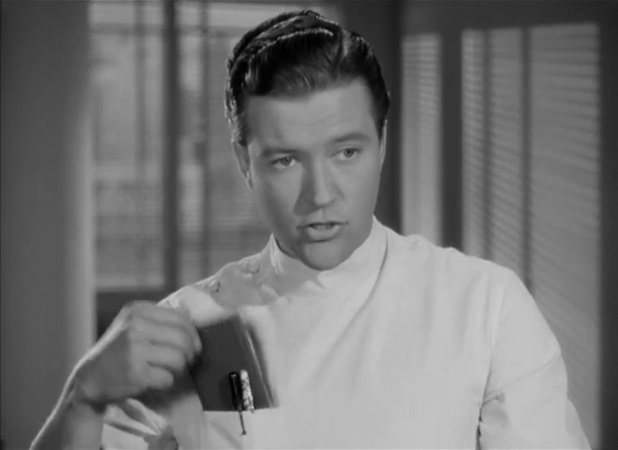 Dennis Morgan dans le film d'angoisse The return of doctor X (Le retour du docteur X, 1939) de Vincent Sherman