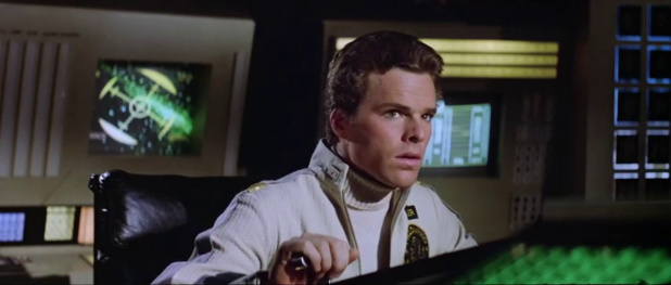 Joseph Bottoms dans le film de science-fiction spatiale The blak hole (Le trou noir, 1979) de Gary Nelson