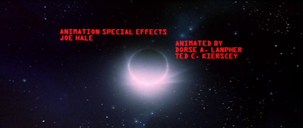 Générique du film The blak hole (Le trou noir, 1979) de Gary Nelson