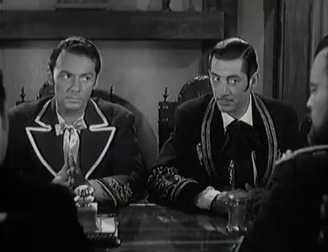 William Corson et Reed Hadley dans le serial américain Zorro's Fighting Legion (Zorro et ses légionnaires, 1939) de William Witney et John English