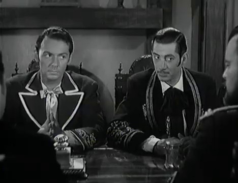 William Corson et Reed Hadley dans le serial américain Zorro's Fighting Legion (Zorro et ses légionnaires, 1939) de William Witney et John English William Corson et Reed Hadley dans le serial américain Zorro's Fighting Legion (Zorro et ses légionnaires, 1939) de William Witney et John English