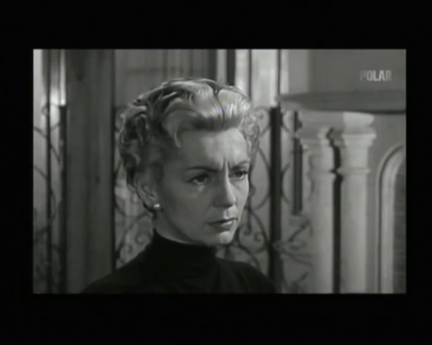Elina Labourdette dans le film policier La nuit des suspectes (8 femmes en noir, 1960) de Victor Merenda