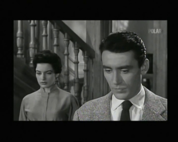 Béatrice Arnac et Yves Massard dans le film La nuit des suspectes (8 femmes en noir, 1960) de Victor Merenda