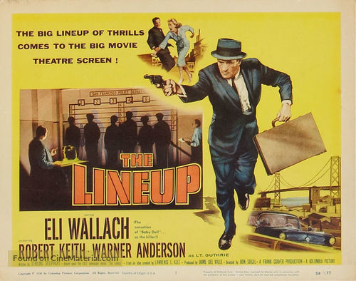 Affiche du film The Lineup (La ronde du crime, 1958) de Don Siegel Affiche du film The Lineup (La ronde du crime, 1958) de Don Siegel