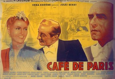 Affiche du film Café de Paris (1938) d'Yves Mirande Affiche du film Café de Paris (1938) d'Yves Mirande
