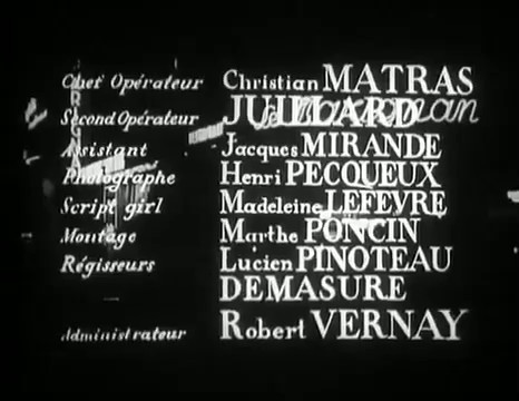 Générique du film Café de Paris (1938) d'Yves Mirande