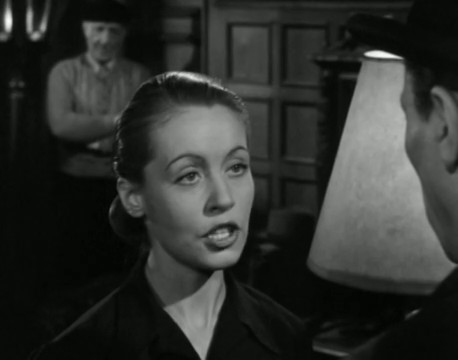 L'actrice Monique Mélinand dans le film policier Entre onze heures et minuit (1949) de Henry Decoin